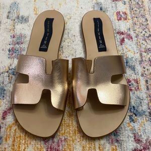 Steven madden sandals rose gold